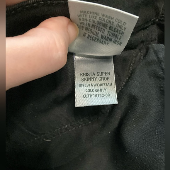 HUDSON KRISTA SUPER SKINNY CROP JEANS SZ 29 WASHED BLACK LIKE NEW - Picture 13 of 15